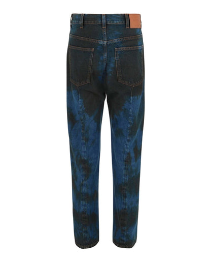Gucci Distressed Tapered-Leg Jeans Dark Blue