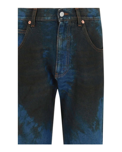 Gucci Distressed Tapered-Leg Jeans Dark Blue