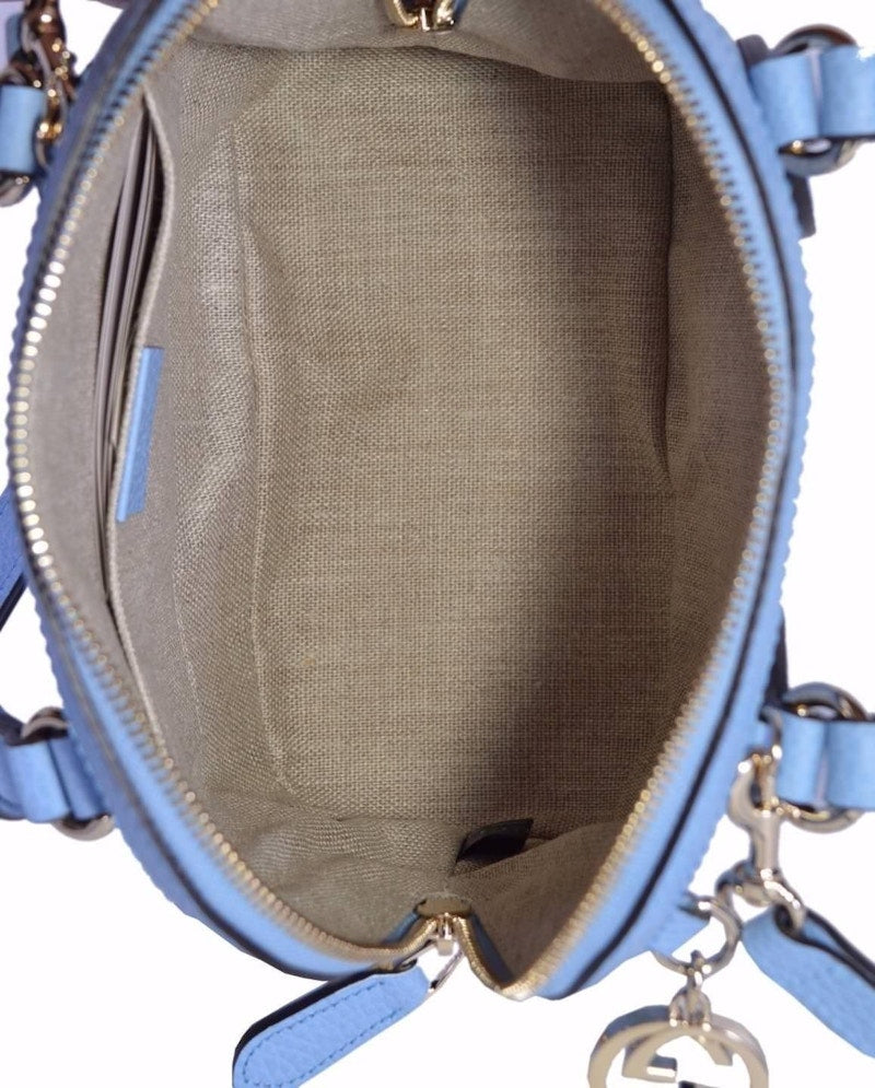 Gucci Dome Crossbody GG Charm Mini Mineral Blue