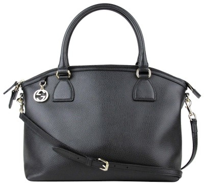 Gucci Dome Handbag GG Charm Black