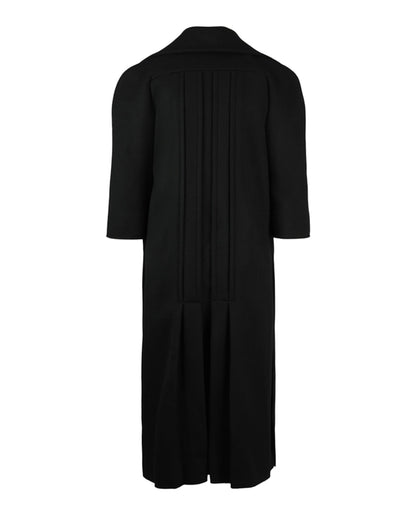 Gucci Double Breasted Collared Coat Black