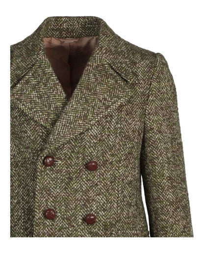 Gucci Double Breasted Wool-Blend Coat Green