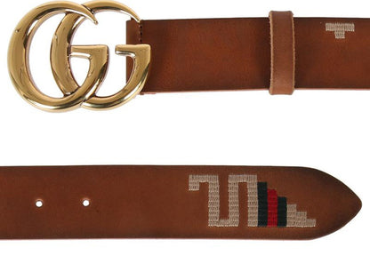 Gucci Double G Belt L'Aveugle par Amour 1.5"W Brown