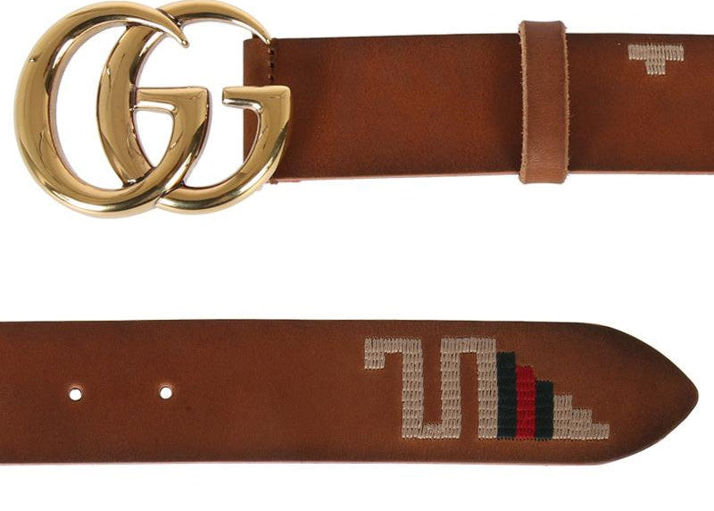 Gucci Double G Belt L'Aveugle par Amour 1.5"W Brown