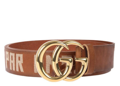 Gucci Double G Belt L'Aveugle par Amour 1.5"W Brown