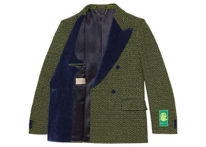 Gucci Double-breasted Blazer Green