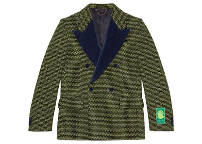 Gucci Double-breasted Blazer Green
