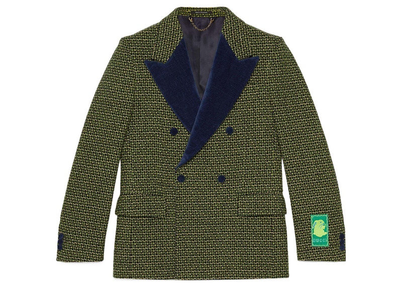 Gucci Double-breasted Blazer Green