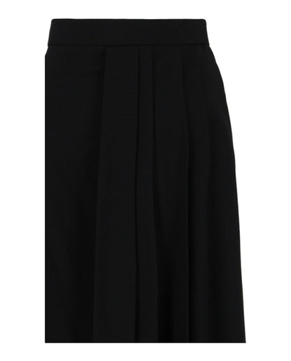 Gucci Draped Wool Skirt Black