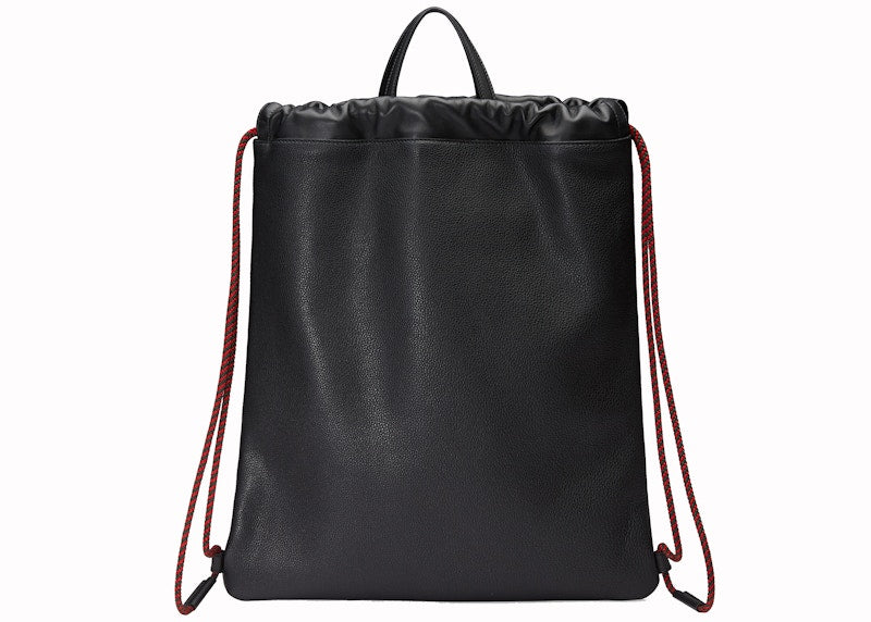 Gucci Drawstring Backpack Vintage Logo Black