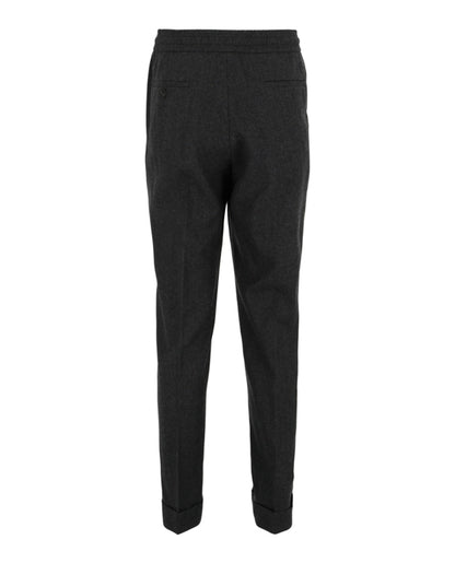 Gucci Drawstring Wool Pants Dark Grey