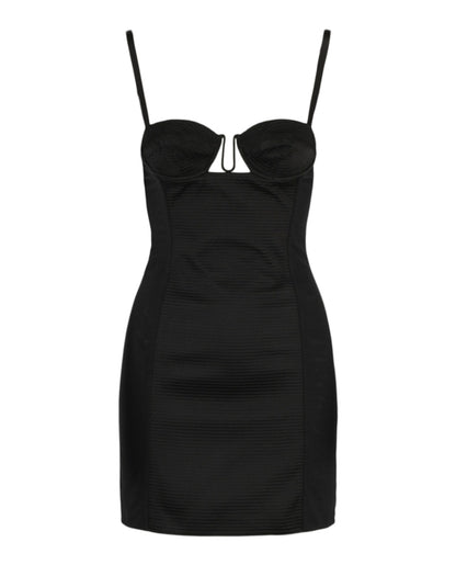 Gucci Duchesse Cutout Dress Black