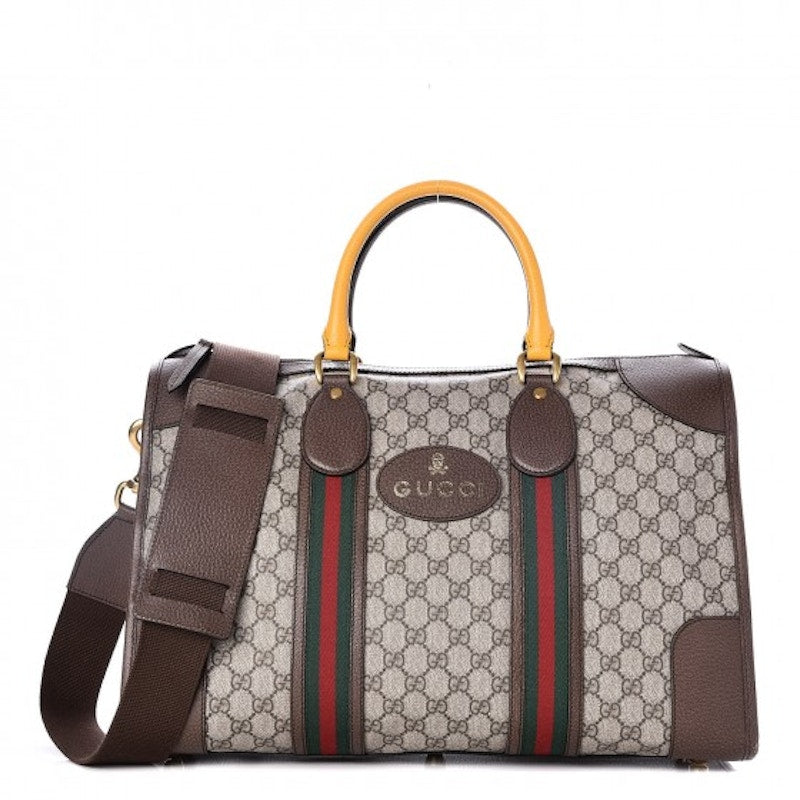 Gucci Duffle Monogram GG Supreme Web Brown