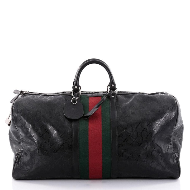 Gucci Duffle GG Web Large Black
