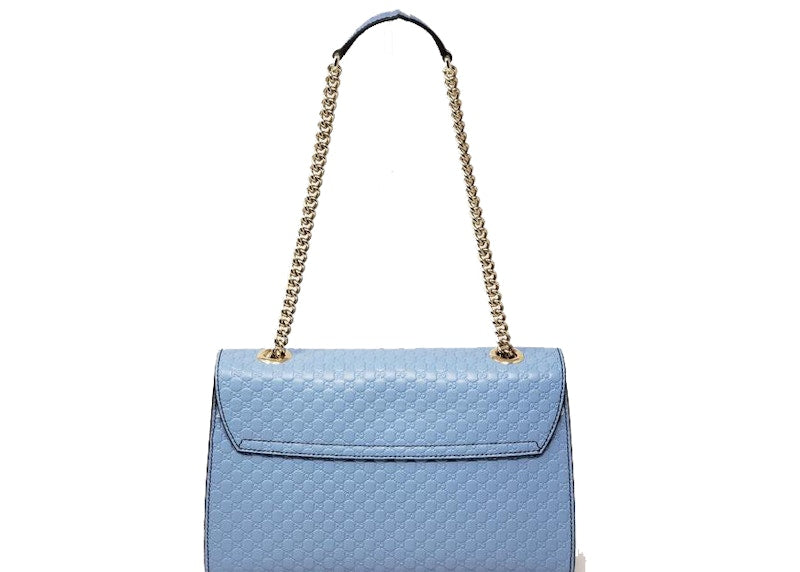 Gucci Emily Shoulder Bag Medium Guccissima Blue