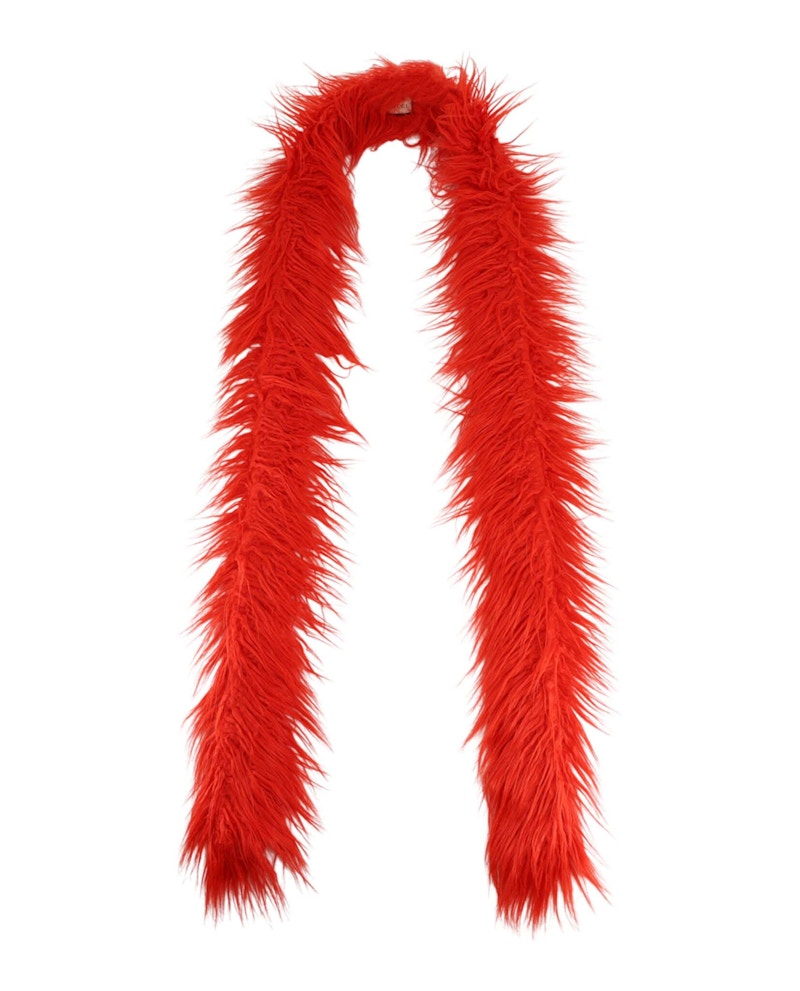 Gucci Faux Fur Scarf Red