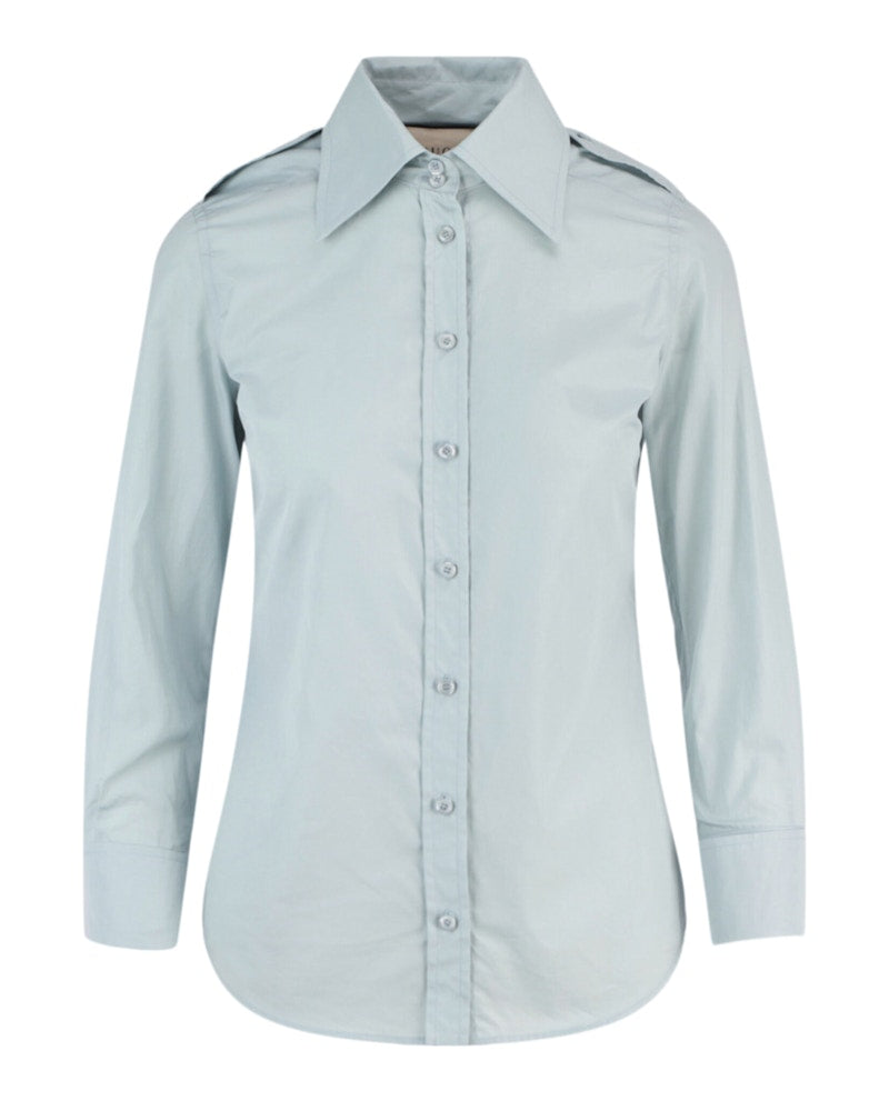 Gucci Fine Cotton Poplin Shirt Blue