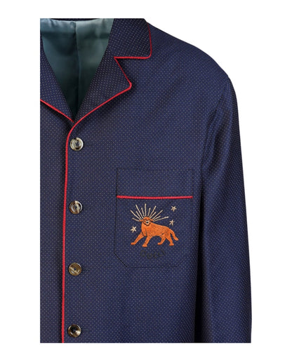 Gucci Fine Dots Feline Jacket Dark Blue