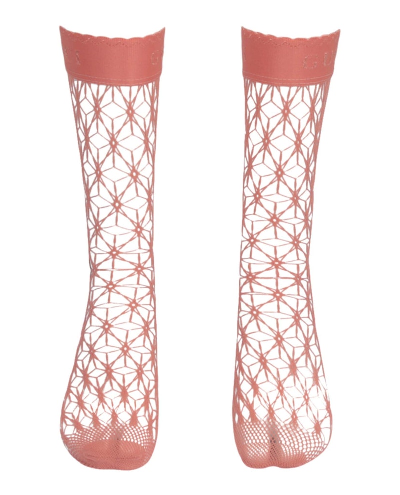 Gucci Fishnet Ankle Socks Pink