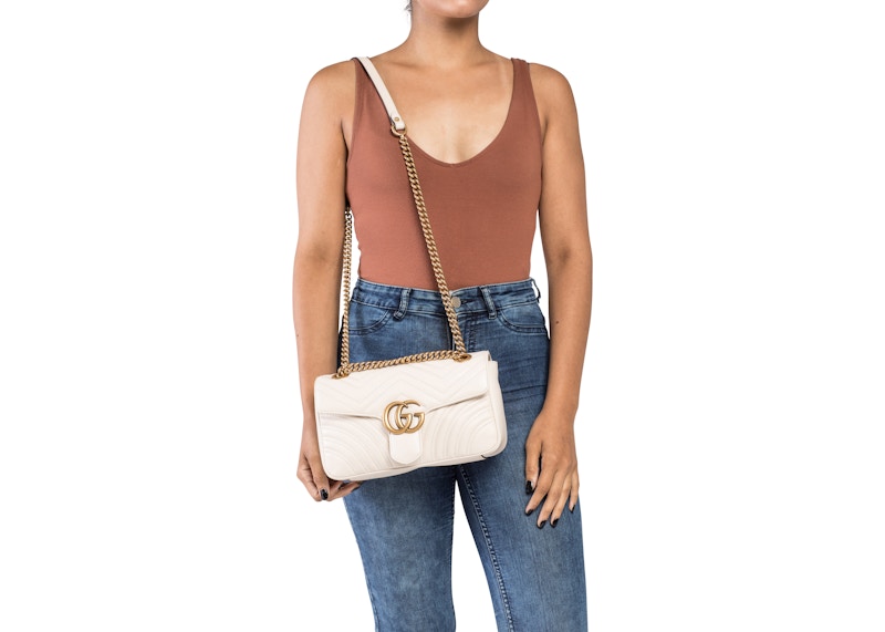 Gucci GG Marmont Small Matelasse White