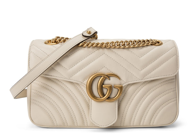 Gucci GG Marmont Small Matelasse White