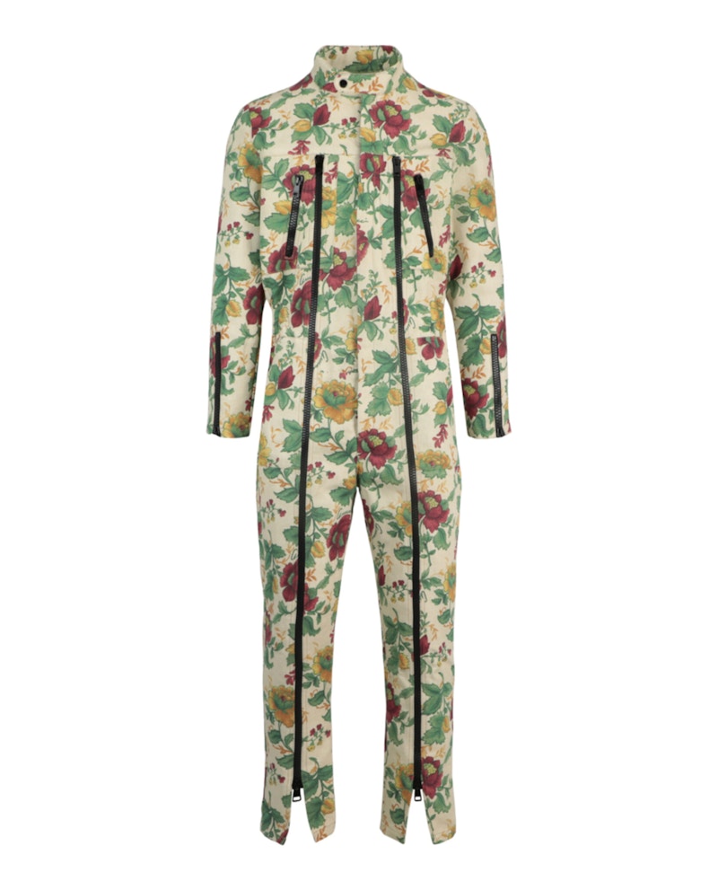 Gucci Floral Jacquard Jumpsuit Green