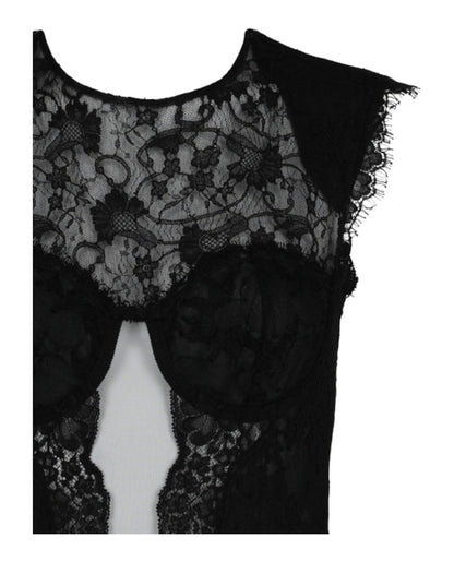 Gucci Floral Lace Bodysuit Black