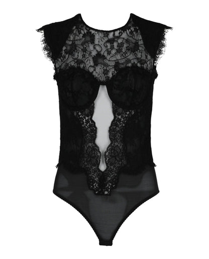 Gucci Floral Lace Bodysuit Black