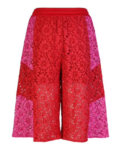 Gucci Floral Lace Shorts Live Red