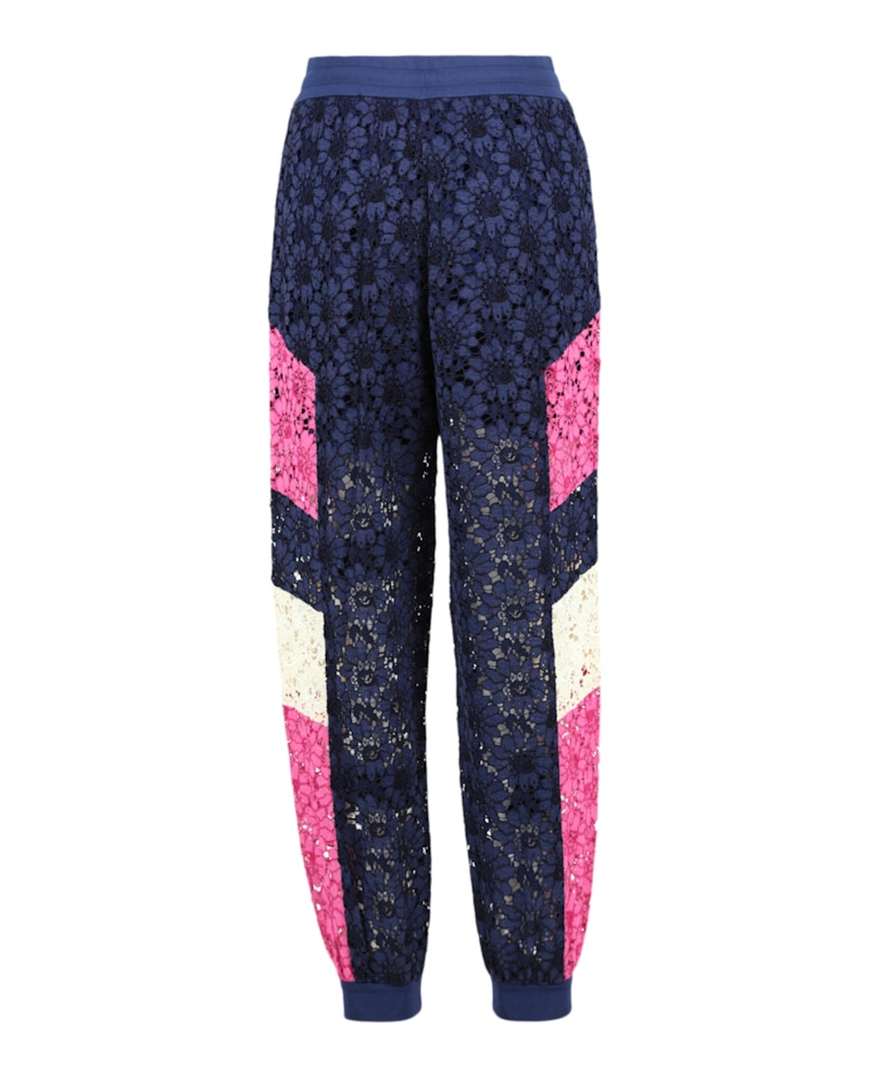 Gucci Floral Lace Track Pants Ink Multi