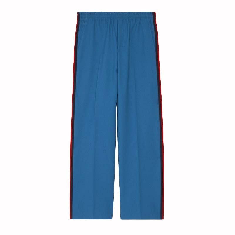 Gucci Fluid Drill Pants Blue