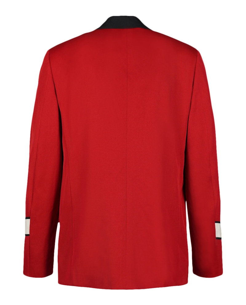 Gucci Fo Wool Single-Breasted Blazer Flame