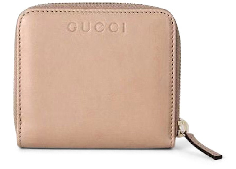 Gucci French Flap Zip Around Wallet Nude