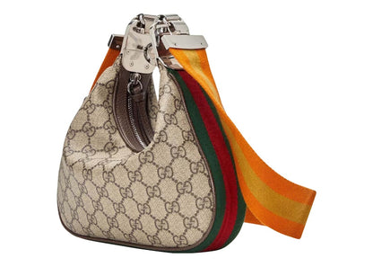 Gucci Attache Small Shoulder Bag Beige/Ebony
