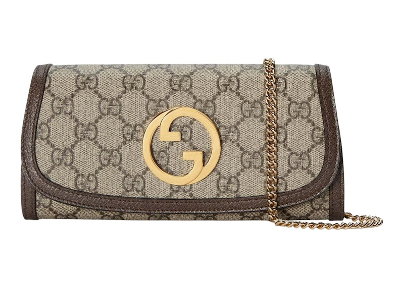 Gucci Blondie Continental Chain Wallet Beige/Ebony