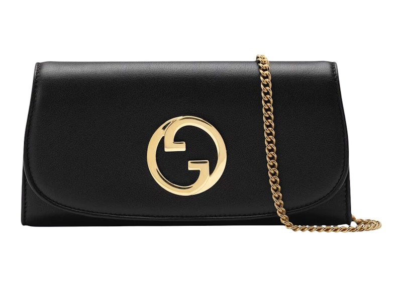Gucci Blondie Continental Chain Wallet Black