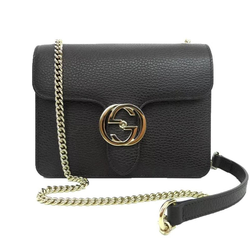 Gucci Interlocking G Shoulder Bag Small Black