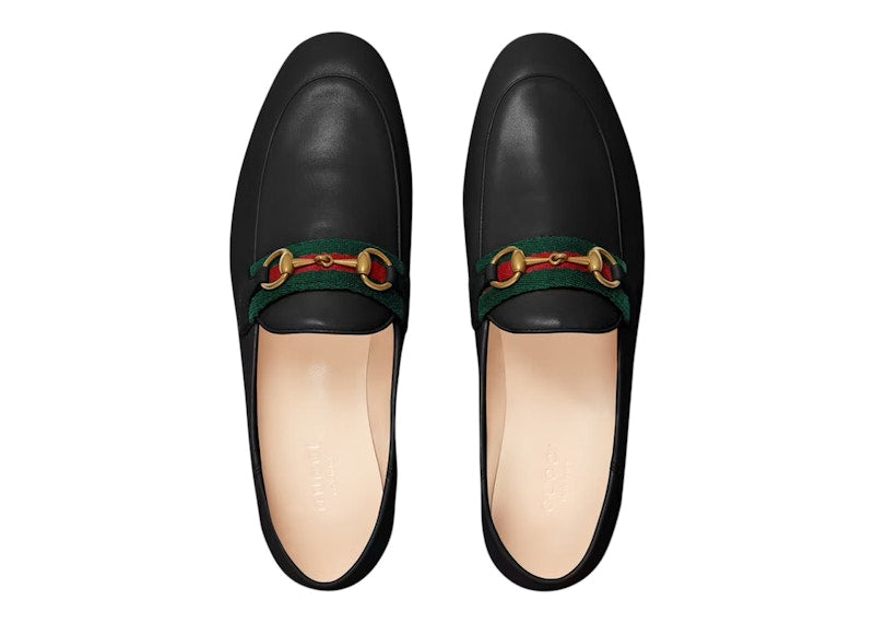 Gucci Slip On Loafer with Web Black Leather