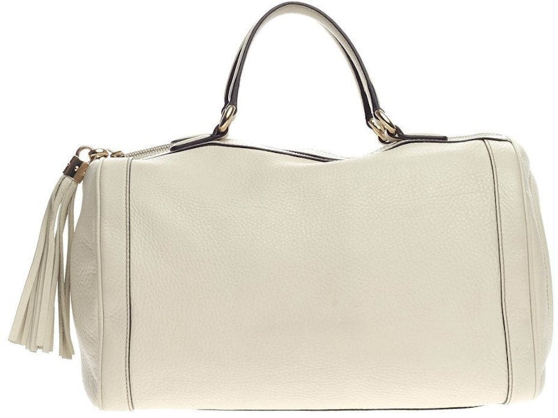 Gucci Soho Boston Bag Satchel Cream