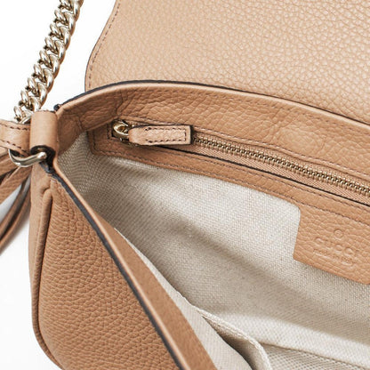 Gucci Soho Chain Crossbody Beige