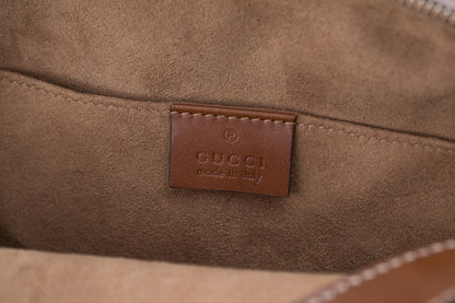 Gucci Crossbody Chain Bag GG Supreme Mini Brown