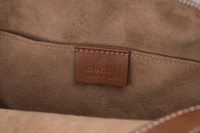 Gucci Crossbody Chain Bag GG Supreme Mini Brown