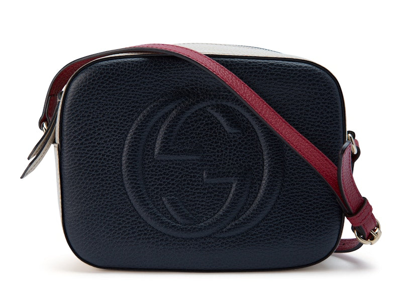 Gucci Soho Disco Leather Small Red/White/Blue
