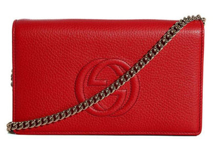 Gucci Soho Disco Wallet on Chain Red