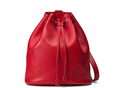 Gucci Soho Drawstring Backpack Red