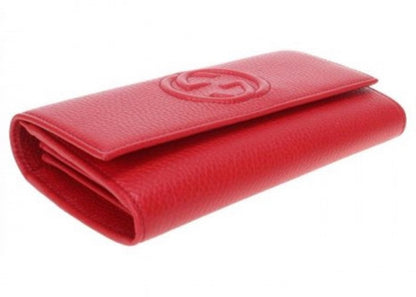 Gucci Soho Interlocking GG Logo Clutch Red