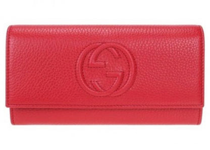 Gucci Soho Interlocking GG Logo Clutch Red