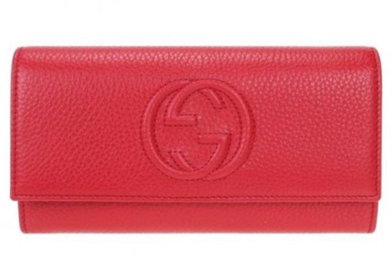 Gucci Soho Interlocking GG Logo Clutch Red