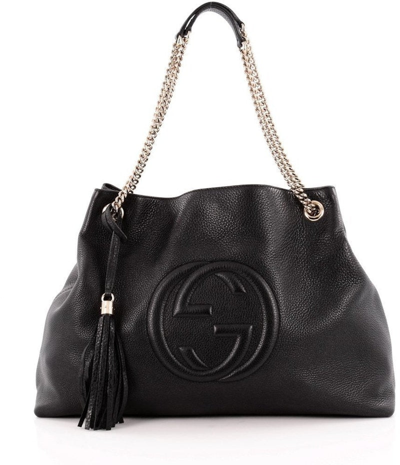 Gucci Soho Shoulder Chain Strap Large Black