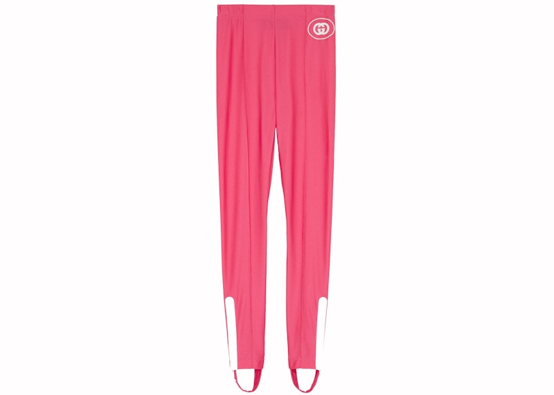 Gucci Sparkling Jersey Stirrup Leggings Pink